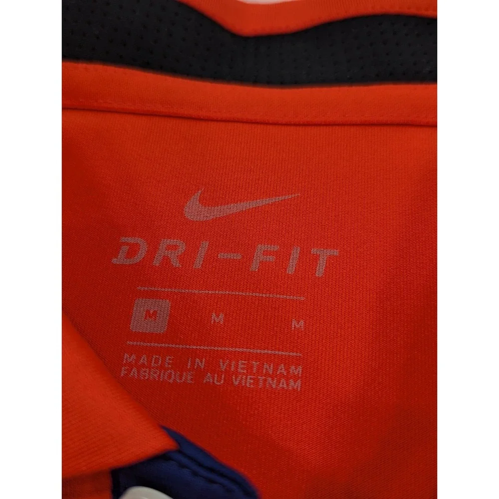Nike  Dri‎ Fit Mens M Polo Shirt Orange Swoosh Logo Embroider Poipu Bay Golf